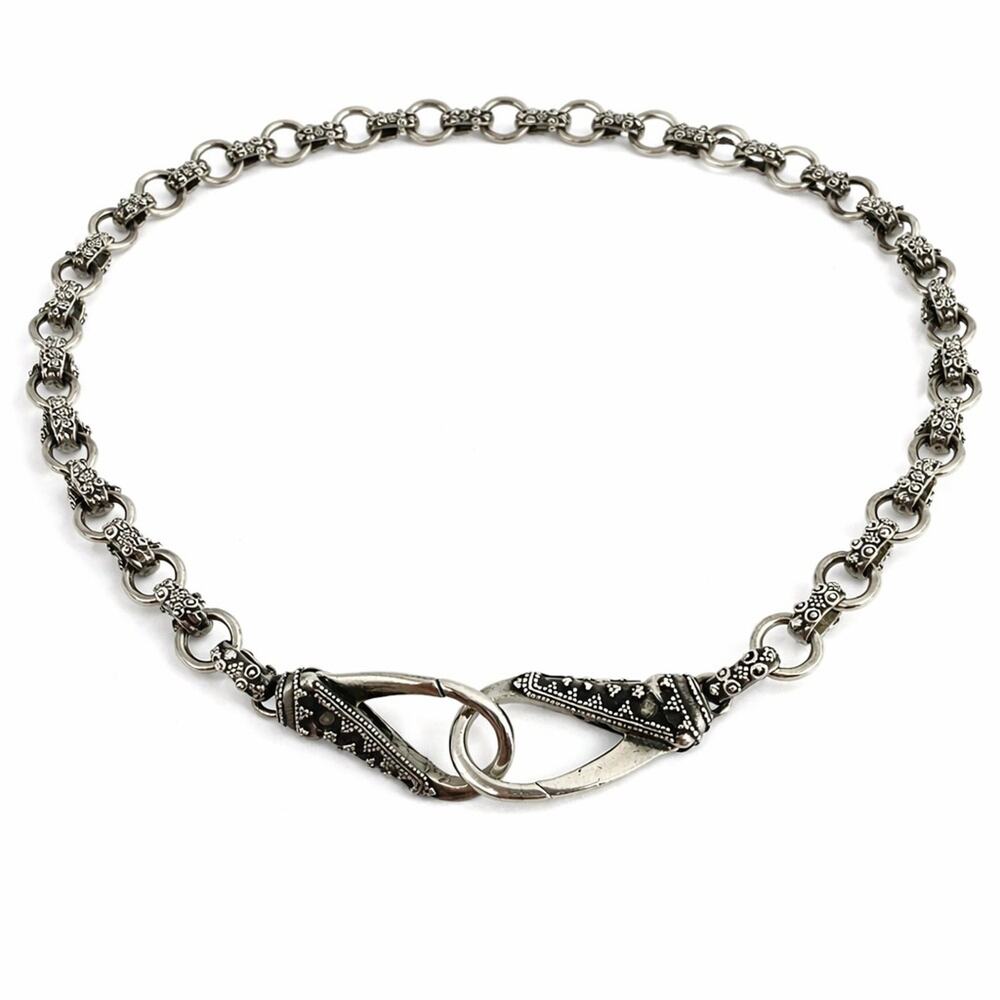 John Hardy Vintage Sterling Silver 18in Link Necklace 925 Rare Collectible
